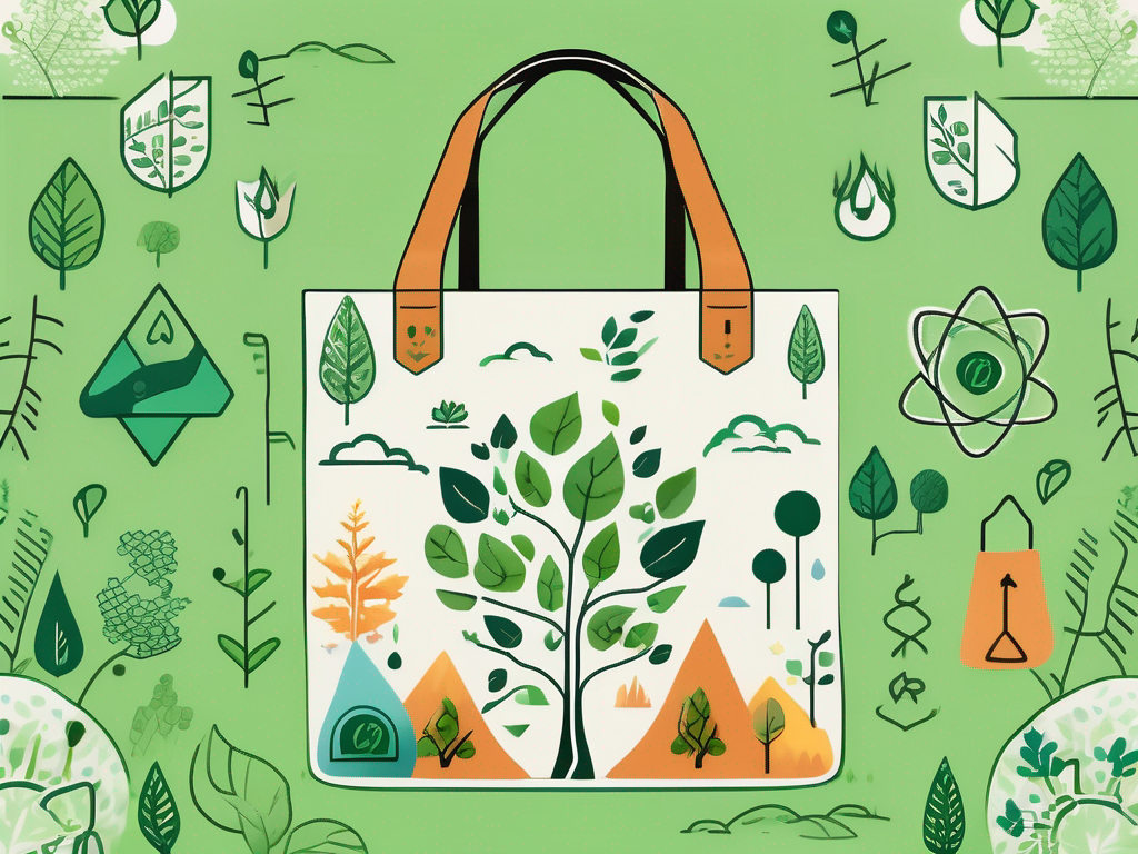 An eco-friendly tote bag adorned with vibrant